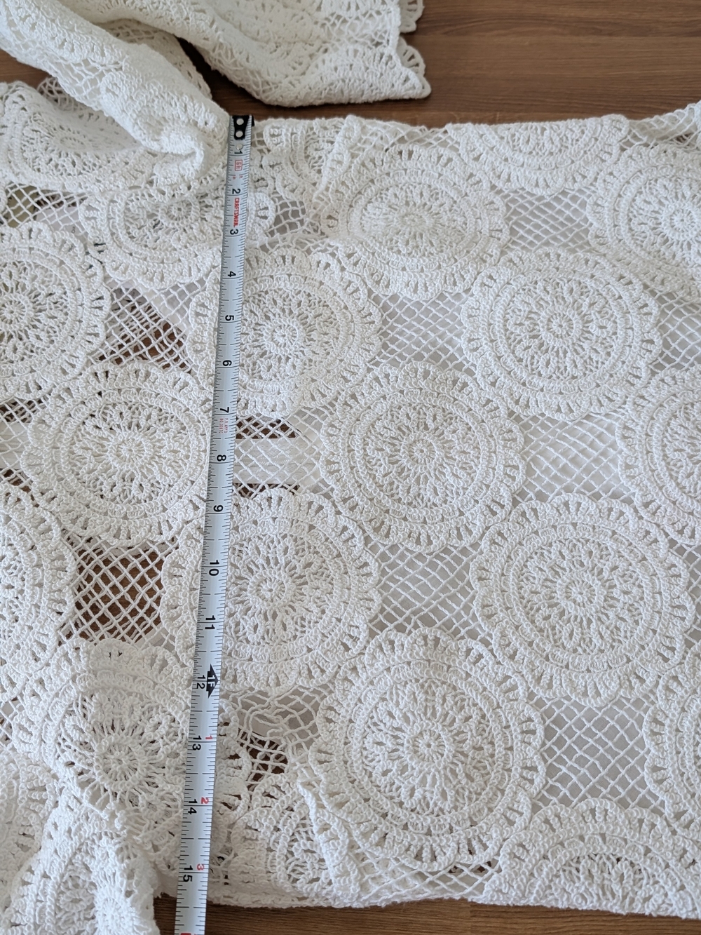 NWT Zimmermann Junie White Crochet Lace Tunic Mini Dress, Size US4 - Picture 10 of 12